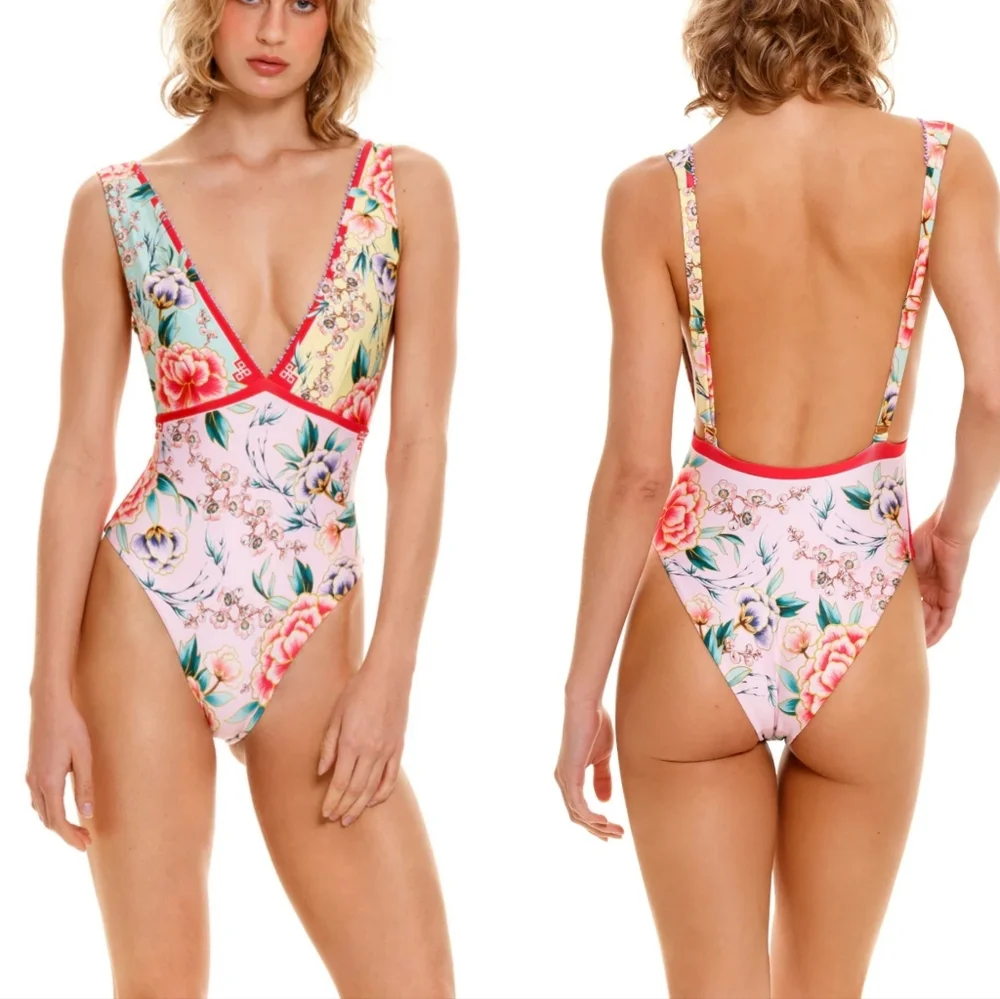 New!Agua Bendita Tulipa Korin One Piece Swimsuit‎